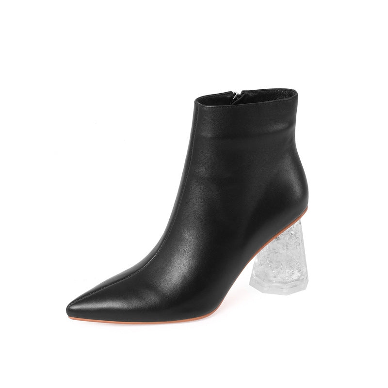 Imogen – Women's Ankle Boots with Crystal Heel