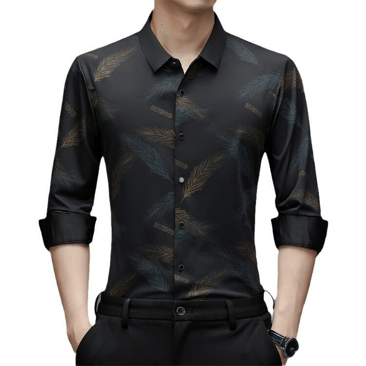 Norman – Long Sleeve Trend Shirt for Men, No Iron