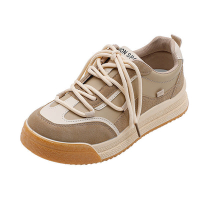 Ruth – Casual Sneakers in Milk Tea Tones with Thick Sole
