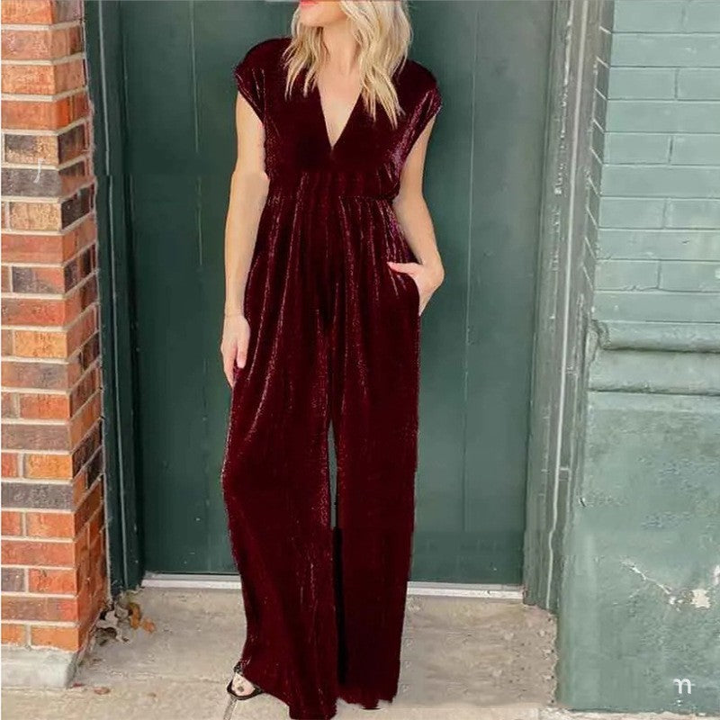 Marion – V-Neck Jumpsuit with High Waist