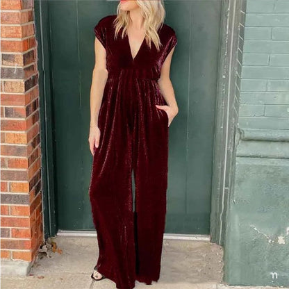 Marion – V-Neck Jumpsuit with High Waist