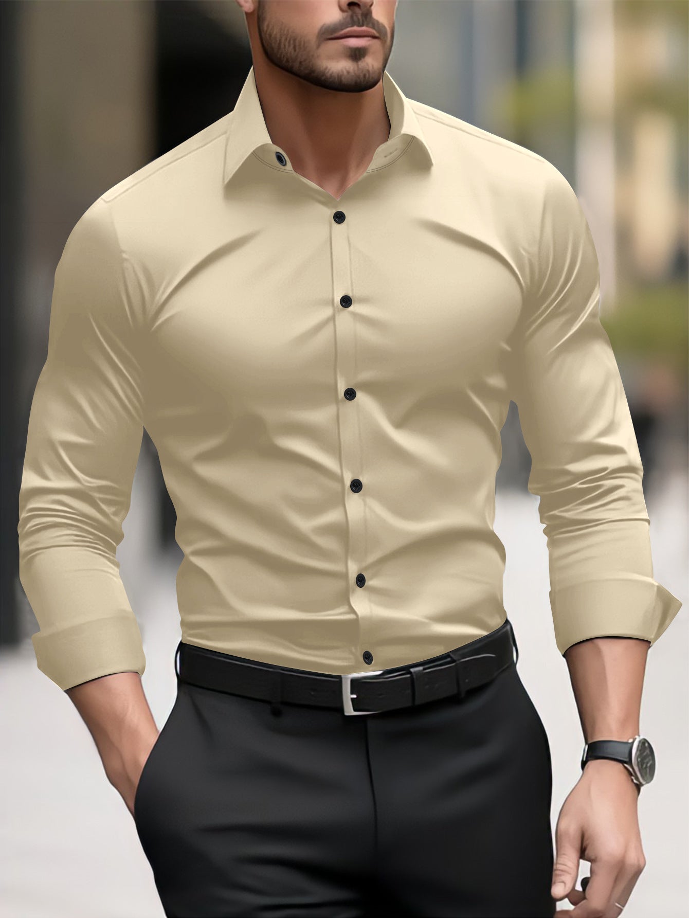 Ricky – Long Business Casual Shirt for Men