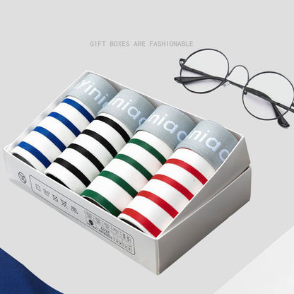 Ken – Men's Cotton Boxer with Striped Pattern