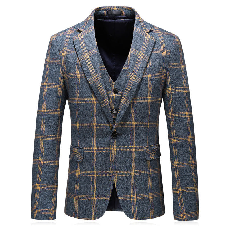 Rhys – Elegant Men's Suit with Check Pattern