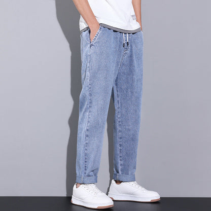 Nicholas – Casual Wide Men's Jeans with Elastic Waistband