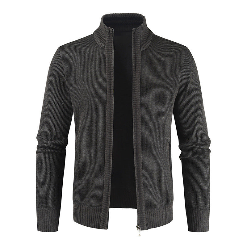 Lee – Casual Men's Cardigan with Stand Collar