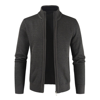 Lee – Casual Men's Cardigan with Stand Collar