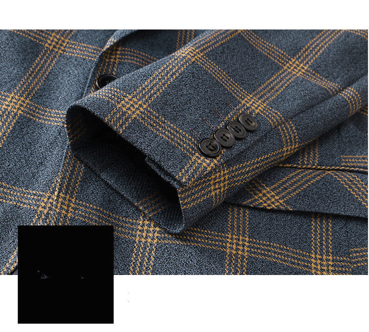 Rhys – Elegant Men's Suit with Check Pattern