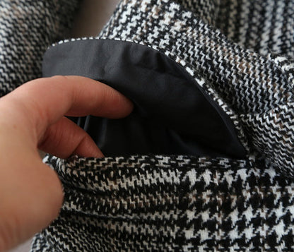 Brett – Grey Plaid Skirt Suit