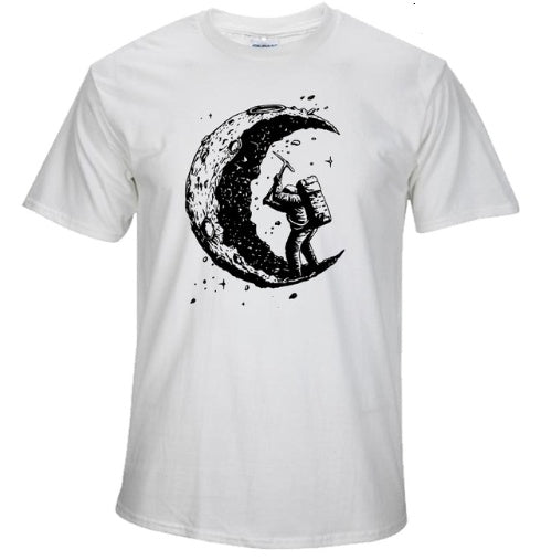 Frederick – Casual T-Shirt with Moon Print for Men