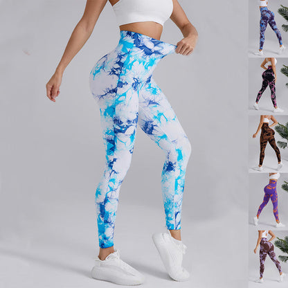 Francesca – High-Waisted Seamless Tie-Dye Yoga Pants for Women