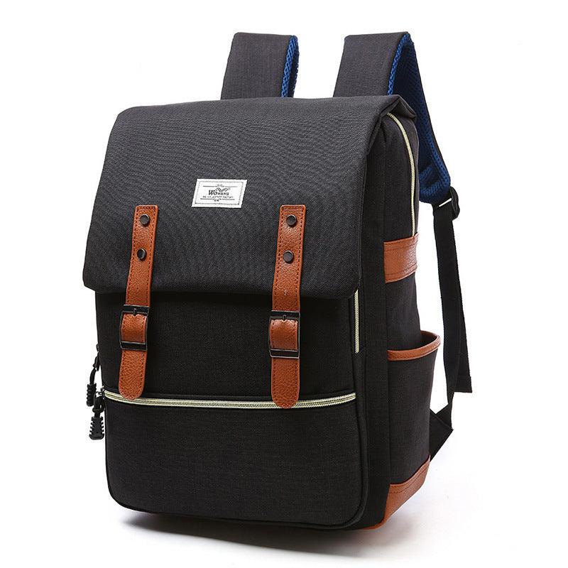 Luke – Vintage Unisex Canvas Backpack with USB Charging Feature