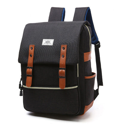 Luke – Vintage Unisex Canvas Backpack with USB Charging Feature