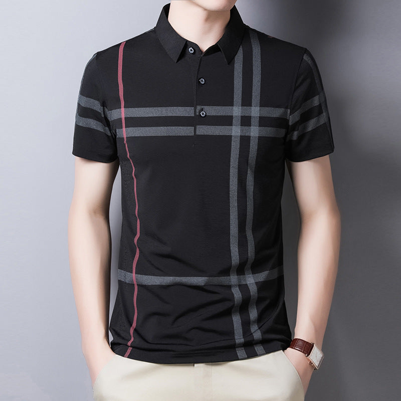 Simon – Summer Men's Polo Shirt with Stripe Pattern