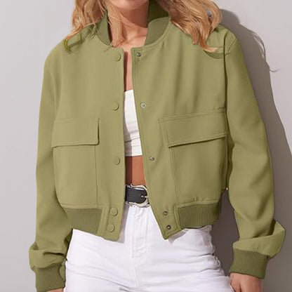 Julie – Fashionable Women's Jacket with Stand Collar and Large Pockets