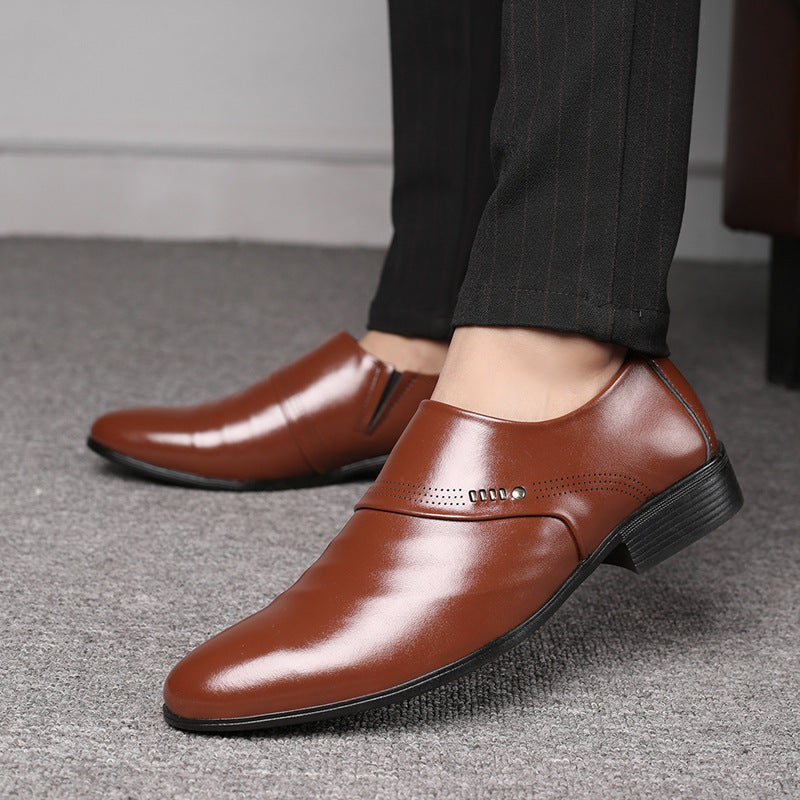 Alan – Elegant Men's Vegan Leather Shoes with Cap Toe