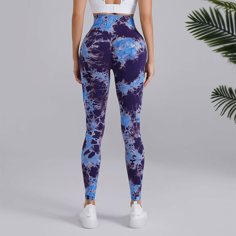 Francesca – High-Waisted Seamless Tie-Dye Yoga Pants for Women