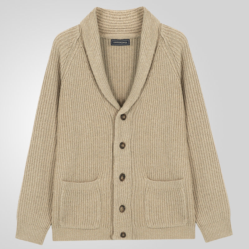 Stewart – Fashionable Men's Knit Cardigan with Buttons and Pockets