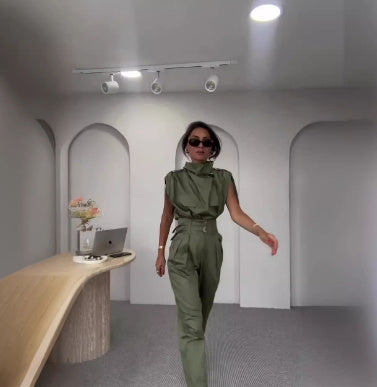 Brenda – Shoulder and Waist Shaping Blouse with Belt