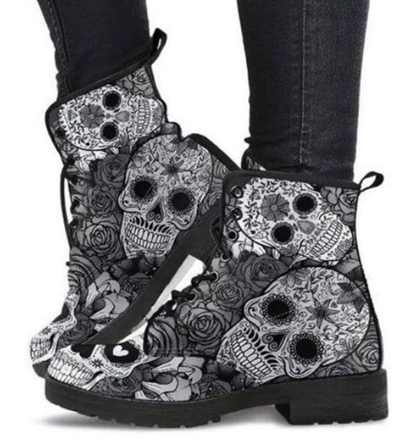 Michelle – Printed Women's Lace-Up Boots