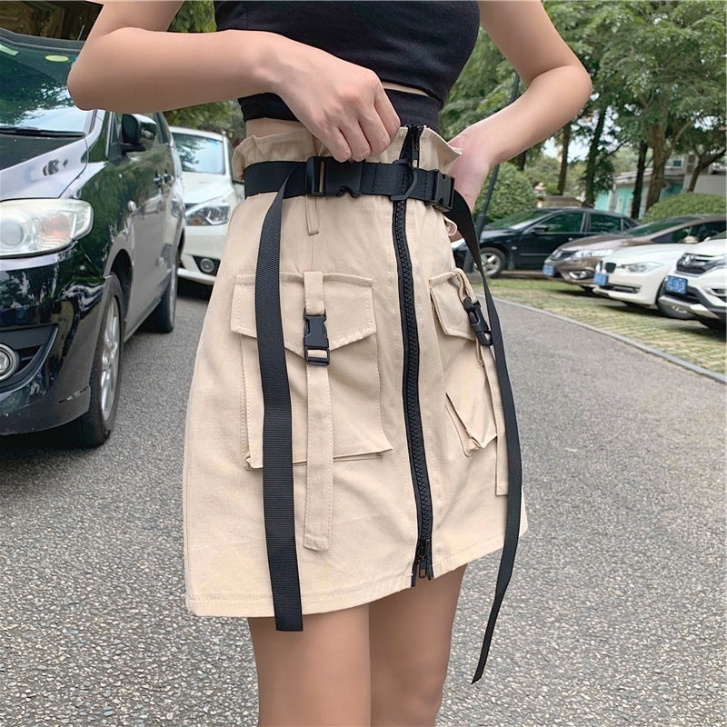 Lily – Harajuku Style Skirt with Pocket and Zipper