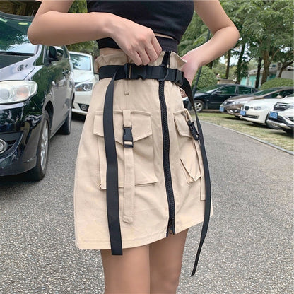 Lily – Harajuku Style Skirt with Pocket and Zipper