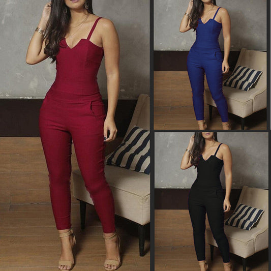 Abigail – Summer Women's Jumpsuit with High Stretch and Straps