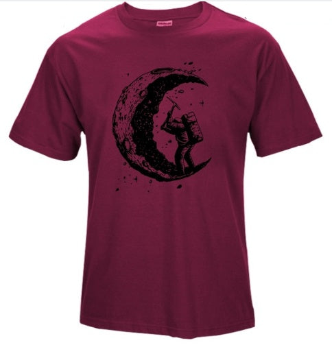 Frederick – Casual T-Shirt with Moon Print for Men