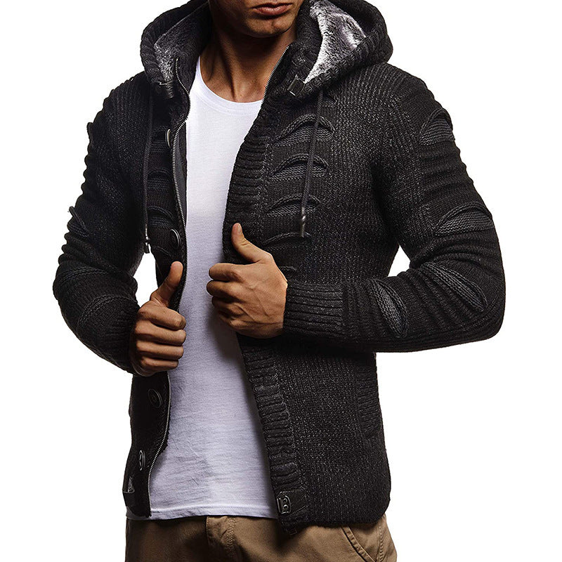 Stuart – Hooded Knit Jacket for Men