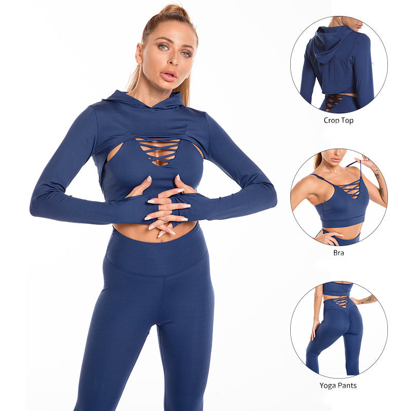 Jessie – 3-Piece Sports Set with Long Sleeves and Hood