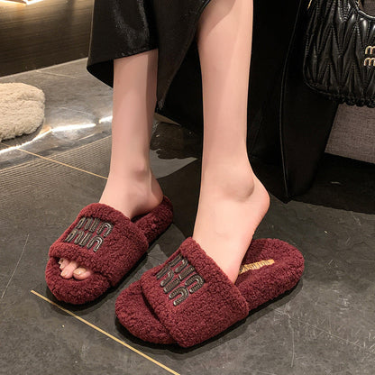 Jessie – Fluffy Women's Slippers in Premium Vegan Suede