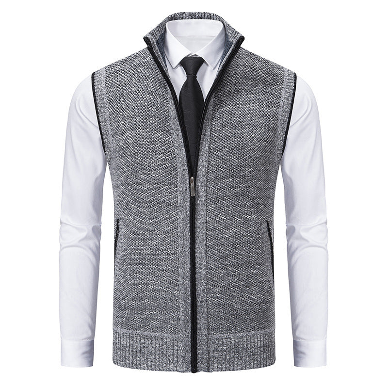 Albert – Men's Cardigan with Stand-Up Collar