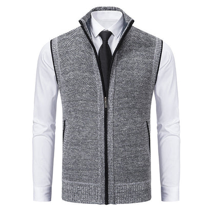 Albert – Men's Cardigan with Stand-Up Collar