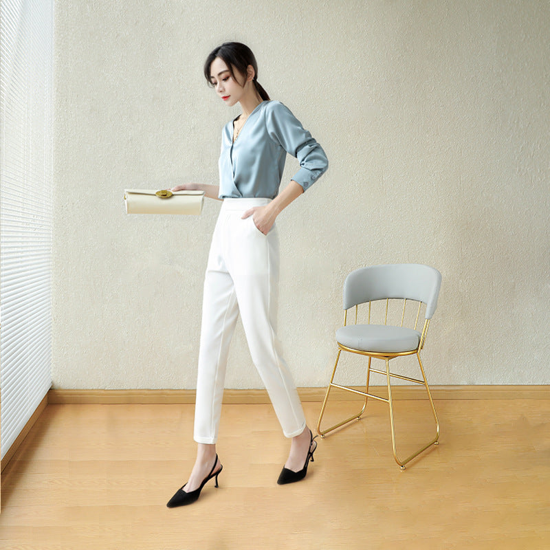 Anne – Women's High Heels in Premium Vegan Suede with Buckle