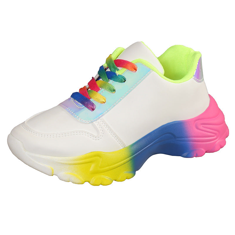 Andrea – Rainbow Women's Sneakers with Thick Sole