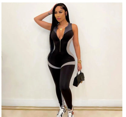 Harriet – Fitted Yoga Jumpsuit with Smocking and Straps