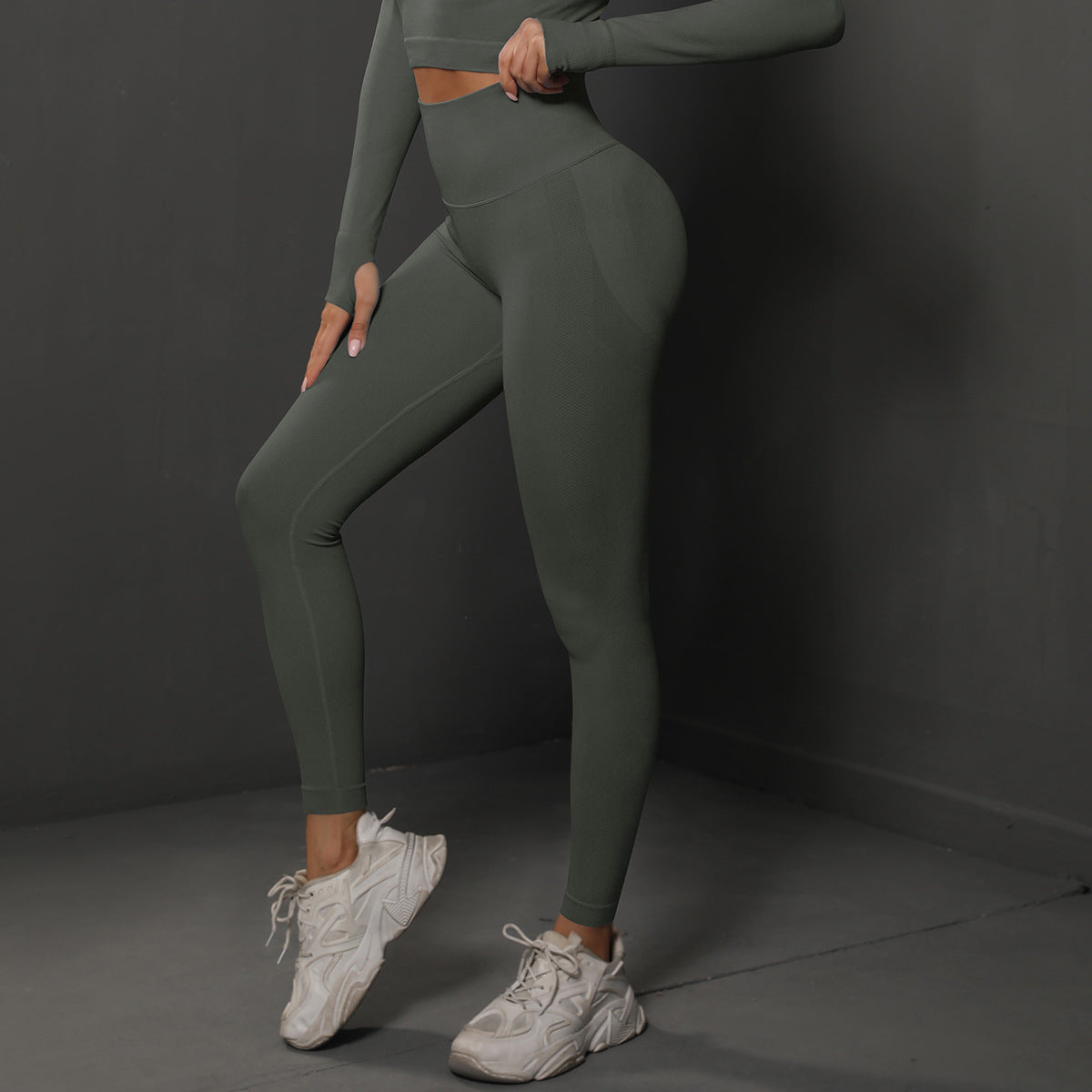 Amy – High-Waisted Seamless Yoga Pants in Solid Colors