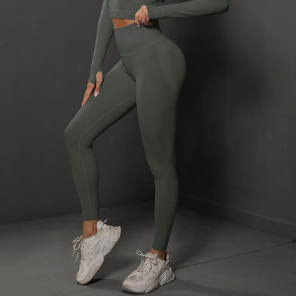 Amy – High-Waisted Seamless Yoga Pants in Solid Colors