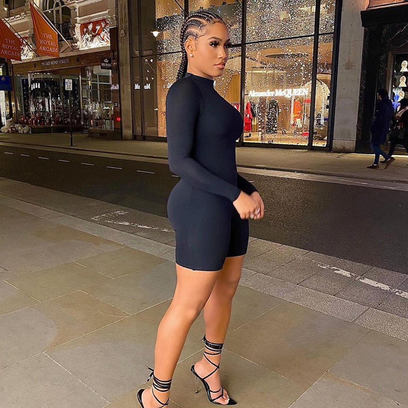 Fiona – Long Sleeve Round Neck Jumpsuit for Women