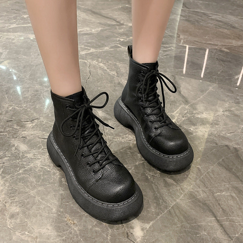 Amy – Fashionable Lace-Up Ankle Boots for Women in Premium Vegan Leather