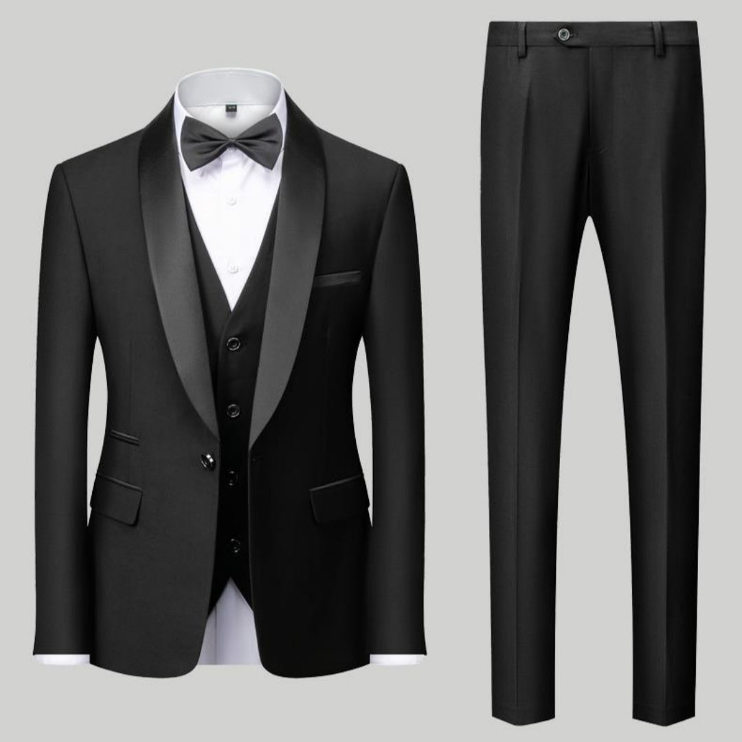 Dean – Three-Piece Men's Suit with Unique Collar