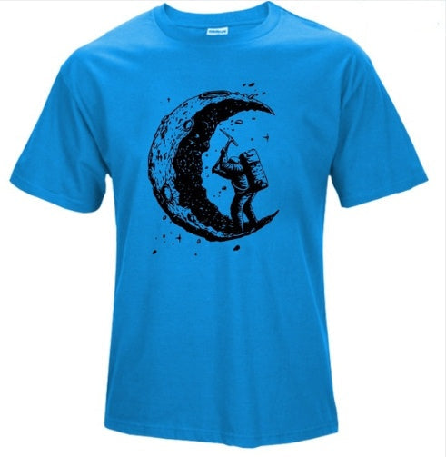 Frederick – Casual T-Shirt with Moon Print for Men