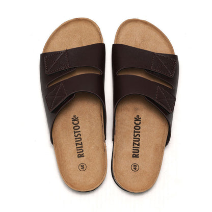 Graham – Cork Slippers with Velcro Strap