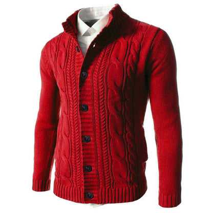 Raymond – Stand Collar Knit Button Men's Cardigan