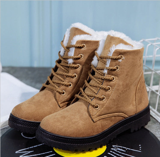 Julie – Flat Women's Winter Boots with Large Sizes in Vegan Plush