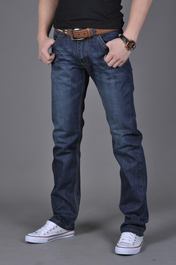 Glen – Straight Slim-Fit Men's Jeans in Dark Blue