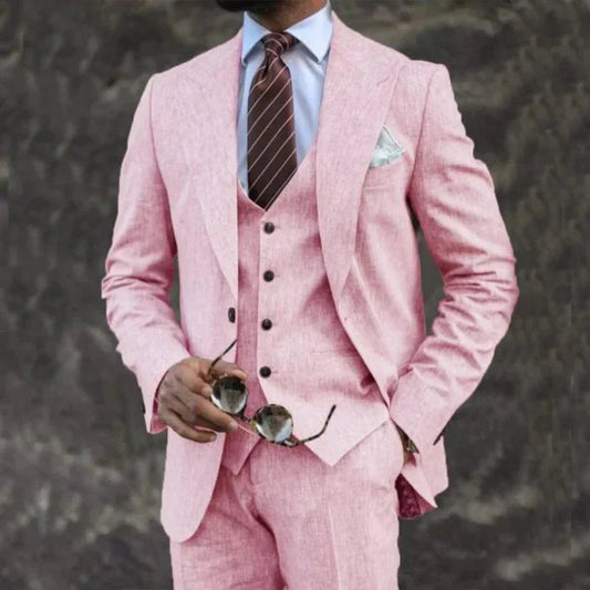 Benjamin – Men's Business Suit in Pink
