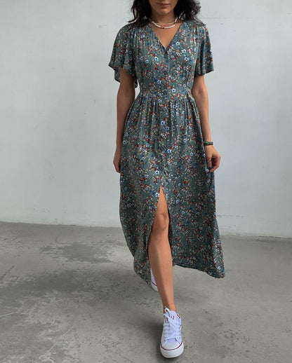 Jessica – Floral Tunic Dress with Slit