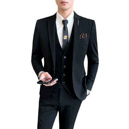 Austin – Striped Three-Piece Men's Suit