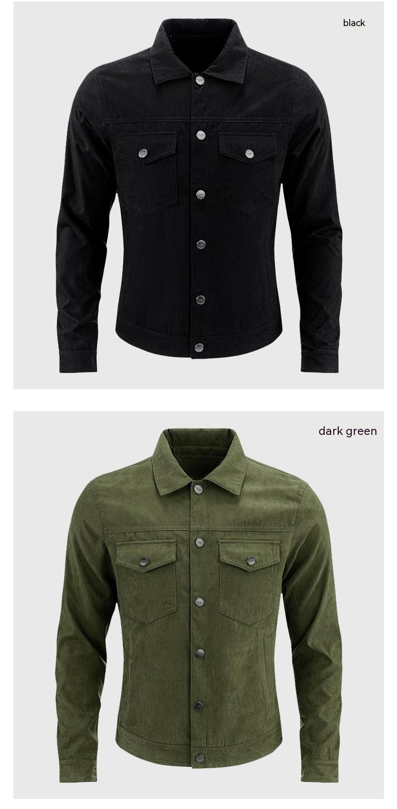 Jeffrey – British Men's Jacket in Brushed Premium Vegan Suede